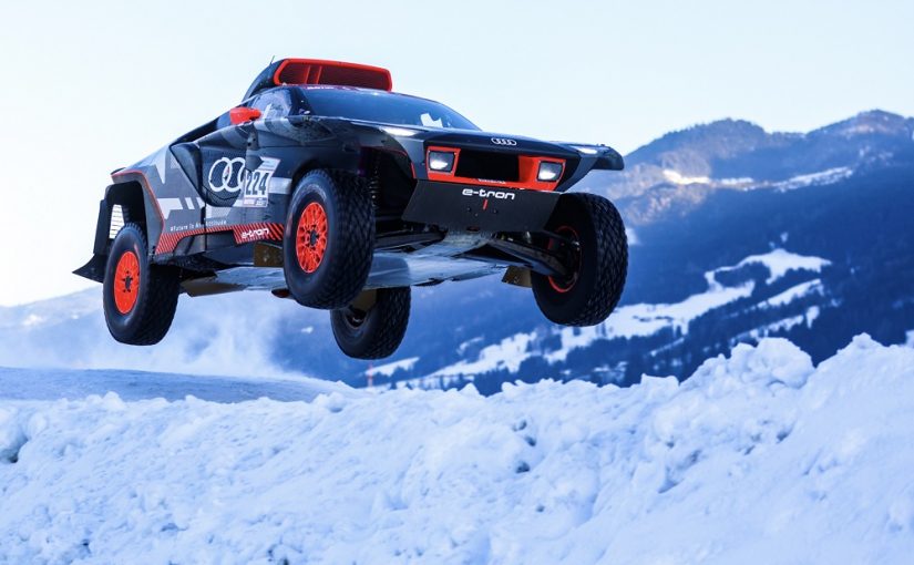 Dakar on Ice: Ken Block Drives the Audi RS Q e-tron
