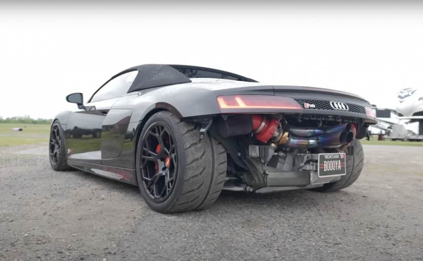 Twin Turbo Audi R8 Is Wicked Quick With 1,400 HP on Tap